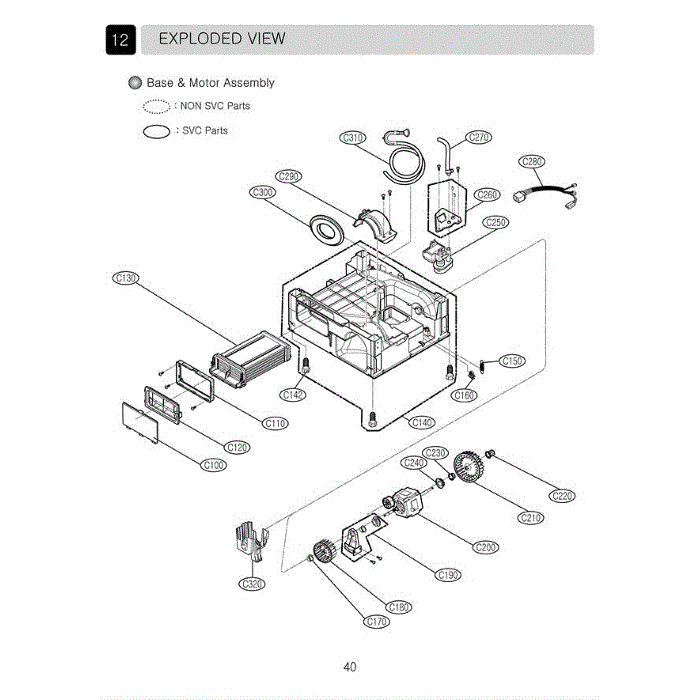 Section 3 Diagram and Parts List for DLEC733W AOWEEUS LG Dryer