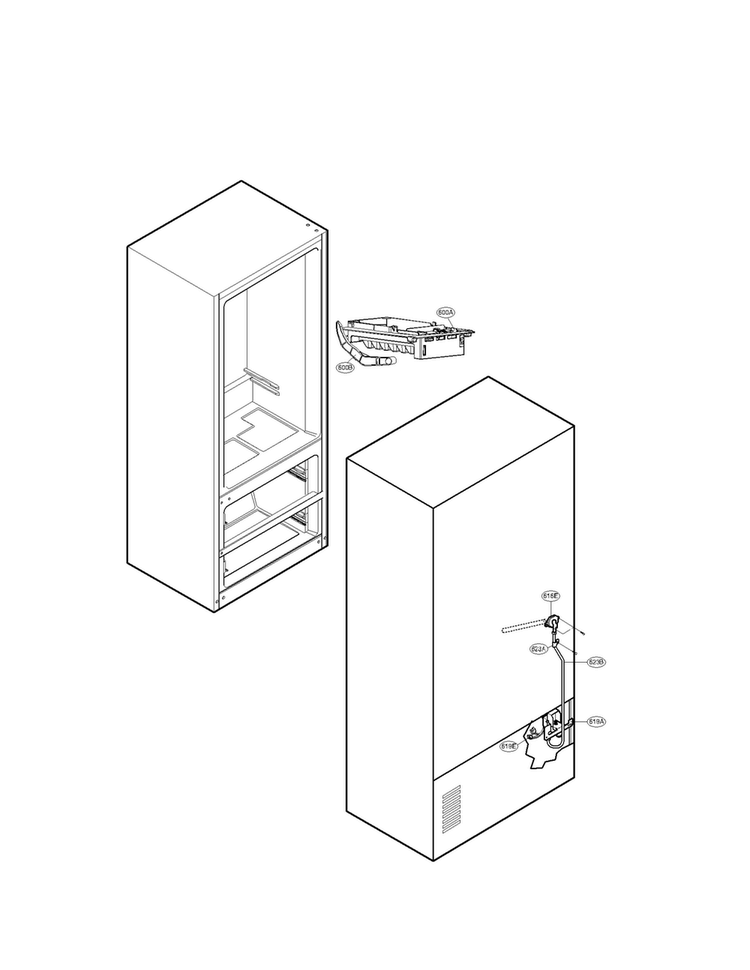 Ice And Water Parts Diagram and Parts List for LMC25780SB  LG Refrigerator