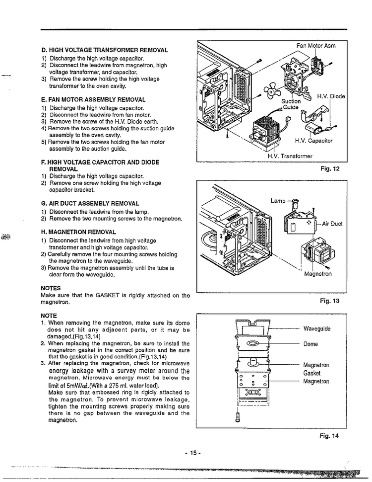 Information Page 5 Diagram and Parts List for MA-682M  LG Microwave