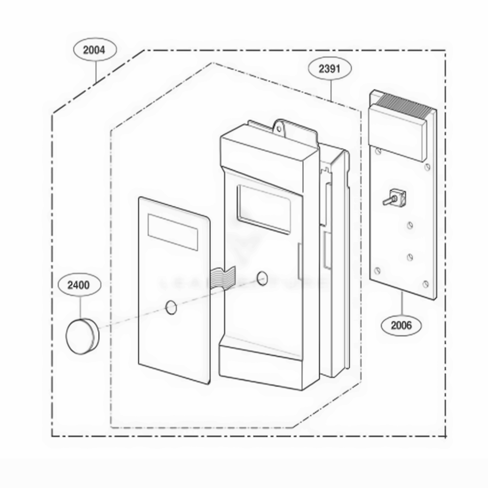 Controller Parts Diagram and Parts List for JVM1490BH ABKEGEU LG Range