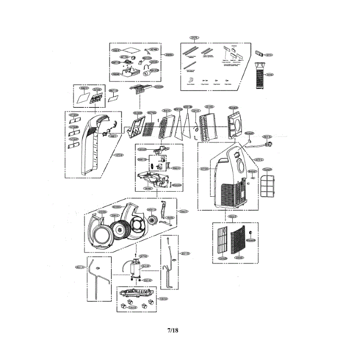 Air Conditioner Diagram and Parts List for LP1214GXR 00 LG Air Conditioner