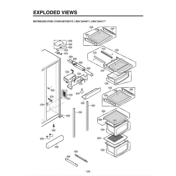 Section 5 Diagram and Parts List for LRSC26910TT ATICLGA LG Refrigerator
