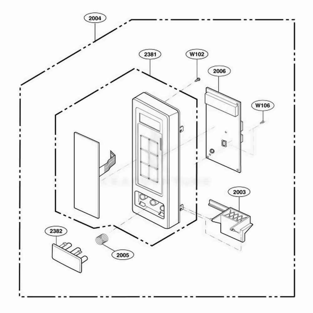 Controller Parts Diagram and Parts List for LD10MPS ASTEAMA LG Range