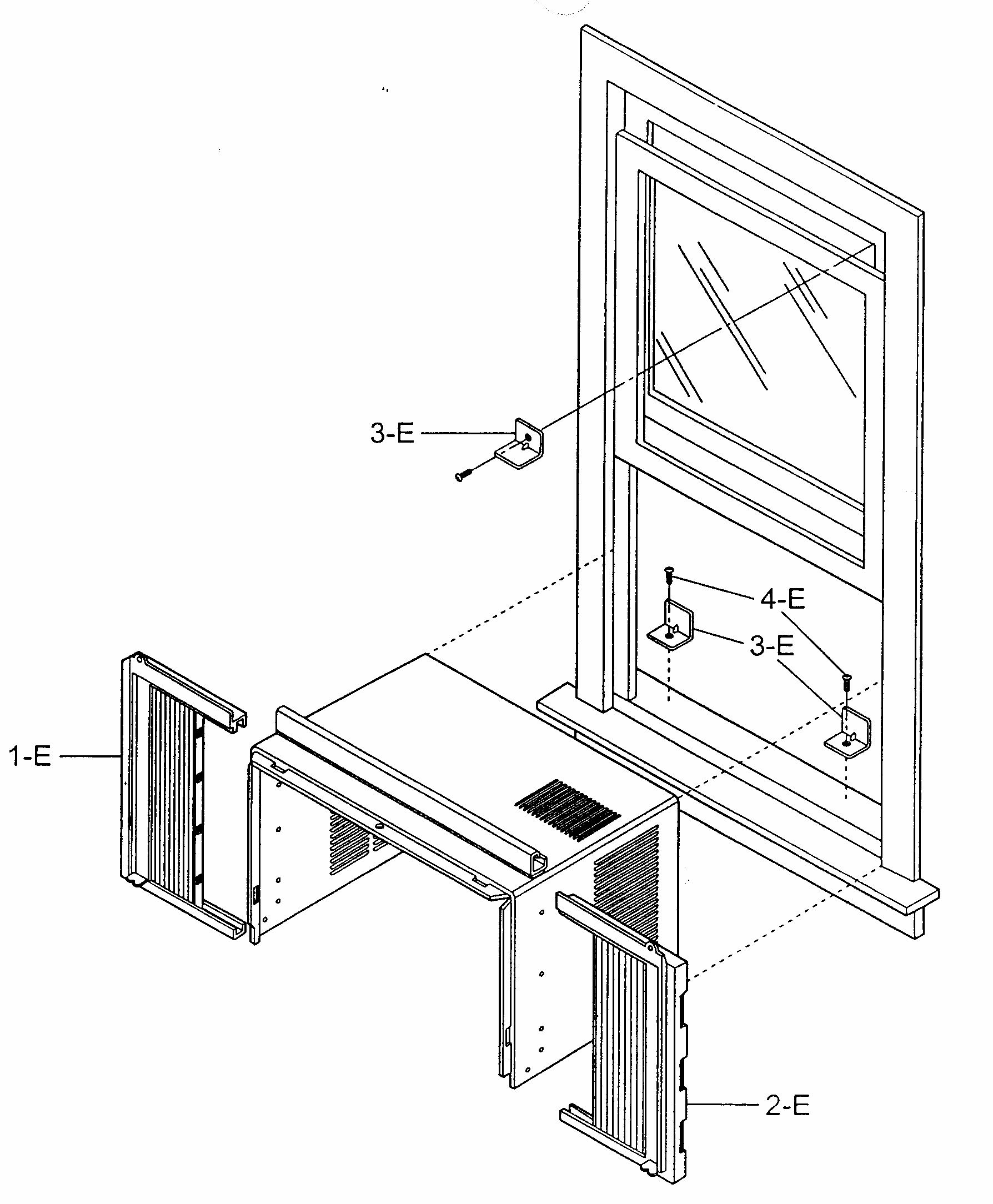 Cabinet Parts Diagram and Parts List for 58072053100  Kenmore Air Conditioner