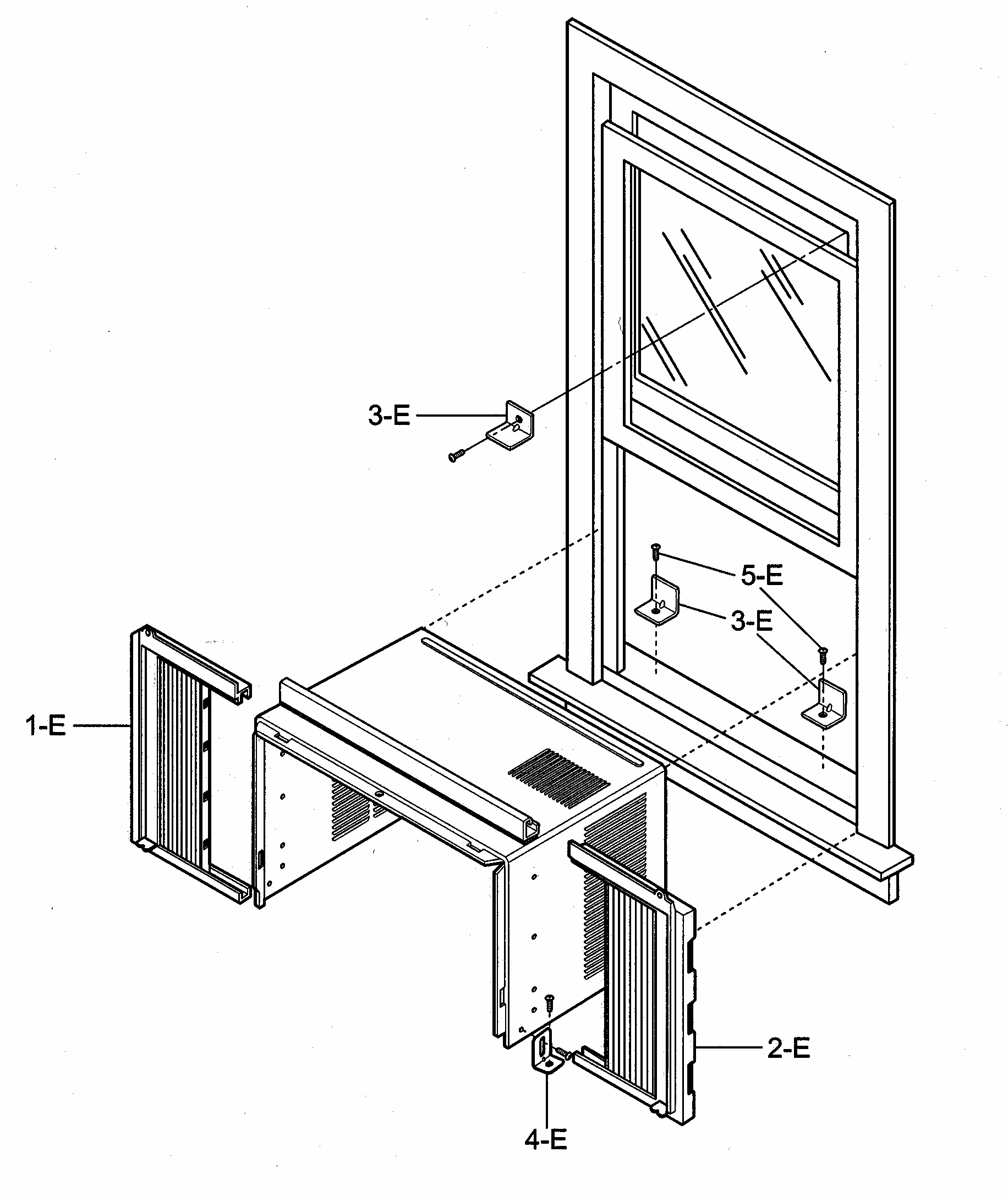 Installation Kit Asst Diagram and Parts List for 58072059200  Kenmore Air Conditioner