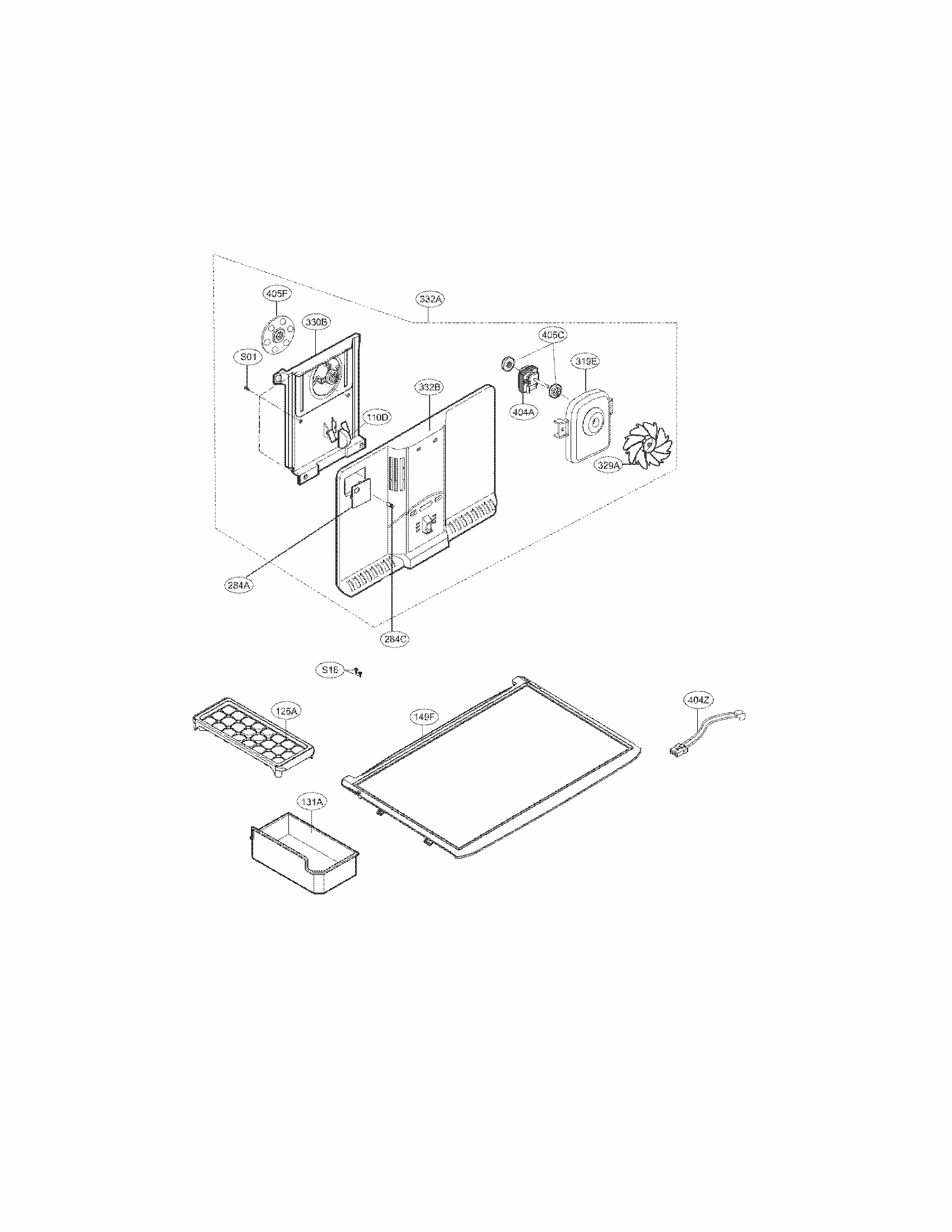 Freezer Parats Diagram and Parts List for 79568009210  Kenmore Refrigerator