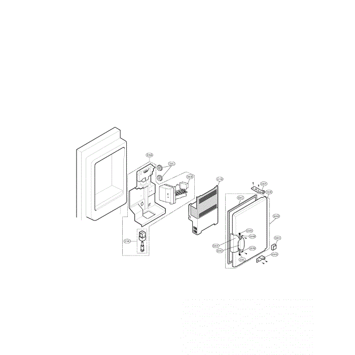 Ice Bank Diagram and Parts List for LFX25980ST 00 LG Refrigerator