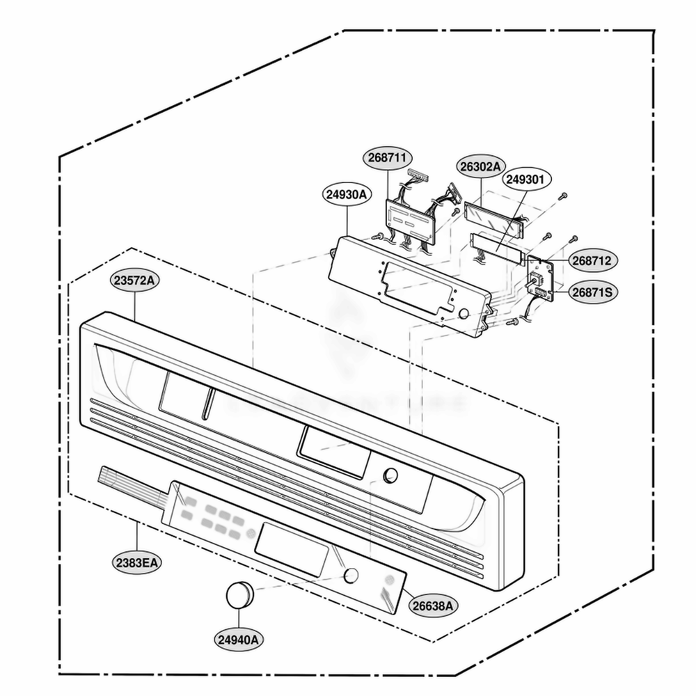 Controller Parts Diagram and Parts List for SCB2000CBB ABKLGEU LG Range