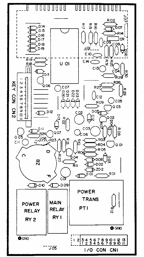 Power And Control Circuit Board Diagram and Parts List for 7218853180  Kenmore Microwave