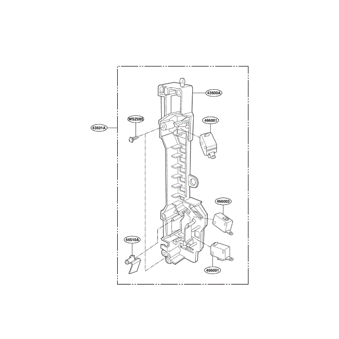 Latch Board Diagram and Parts List for LMV2083SB 00 LG Microwave