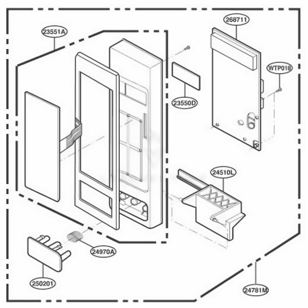 Control Panel Parts Diagram and Parts List for JE1860CH AG4EGEU LG Wall Oven