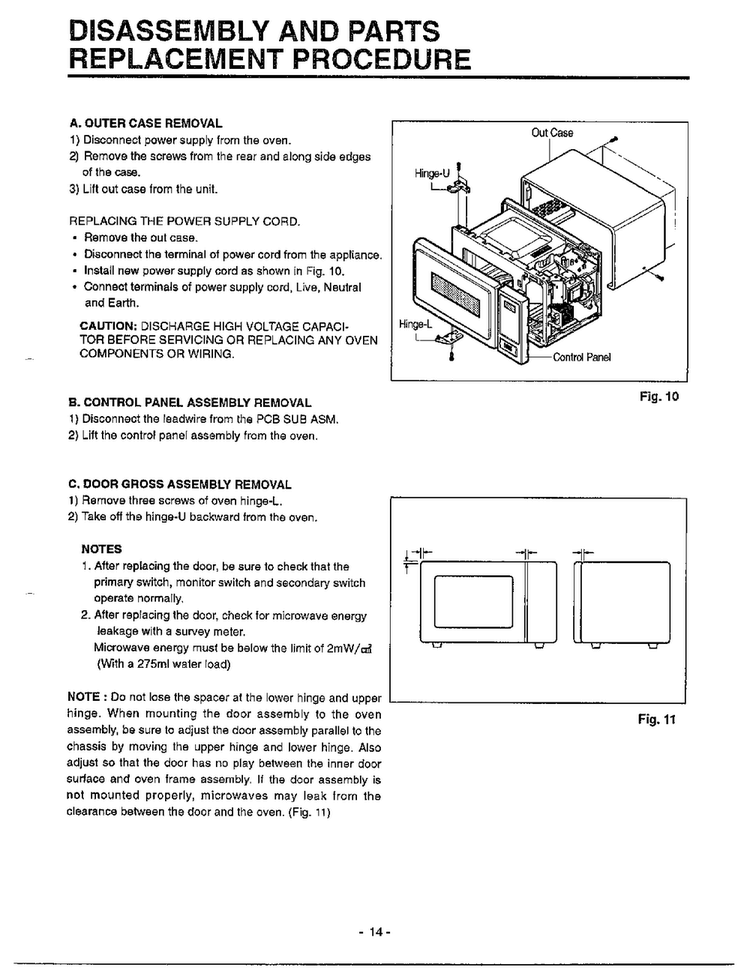 Disassembly/parts Replacement Diagram and Parts List for MA-682M  LG Microwave