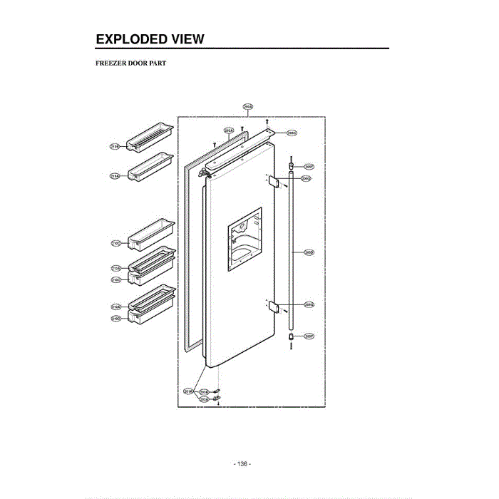 Section 6 Diagram and Parts List for LRSPC2661T ATICLGA LG Refrigerator