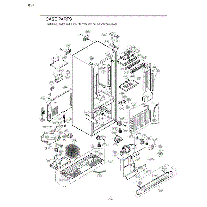 Section 3 Diagram and Parts List for LRBN20512SW ASWCLGA LG Refrigerator