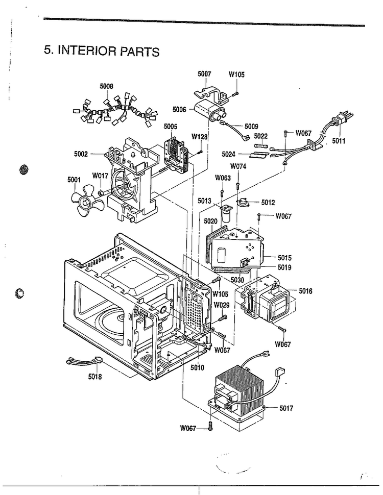 Exploded View And Parts List Page 6 Diagram and Parts List for MA-884M  LG Microwave