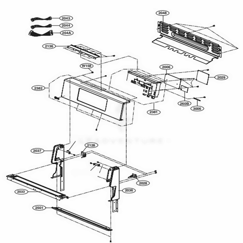 Controller Parts Diagram and Parts List for LRG3193SB FBKELGA LG Range