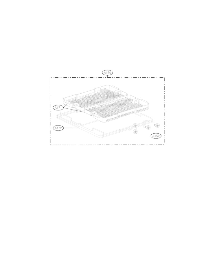 Cutlery Rack Parts Diagram and Parts List for LDT9965BD  LG Dishwasher