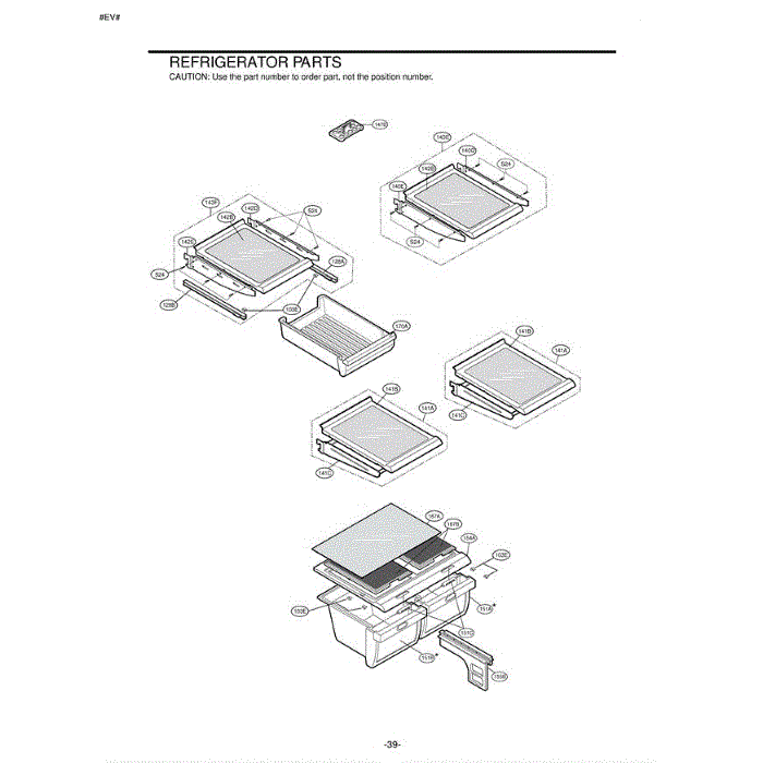 Section 4 Diagram and Parts List for 73959 AWBCSEA LG Refrigerator