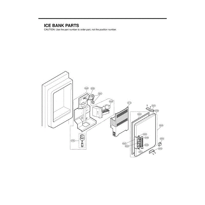 Section 1 Diagram and Parts List for LMX25981SW ASW3LGA LG Refrigerator