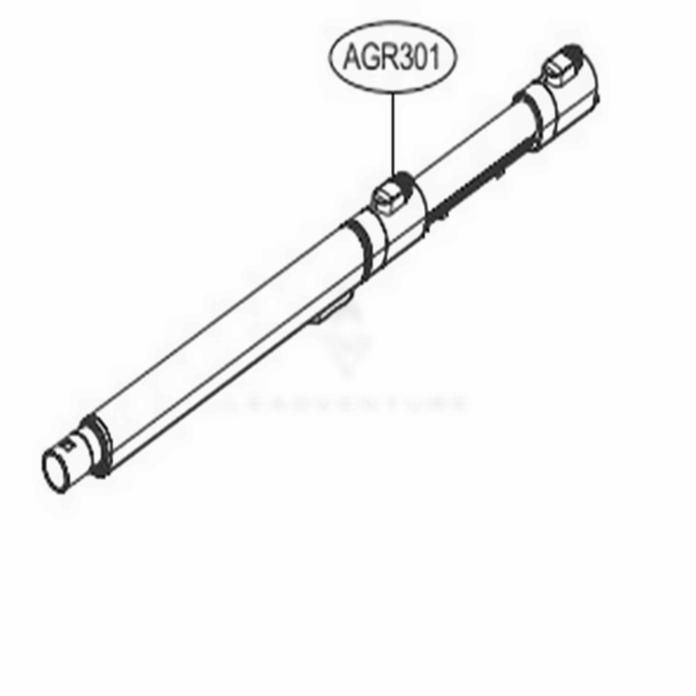Extension Pipe Diagram and Parts List for A905RM BBRELGA LG Upright Vacuum