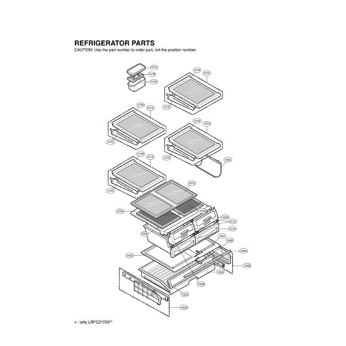 Section 3 Diagram and Parts List for LRFC25750SW ASWCLGA LG Refrigerator