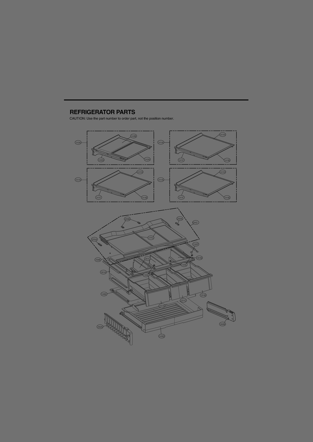 Refrigerator Parts Diagram and Parts List for GR-L318LSJM ASTCNA2 LG Refrigerator