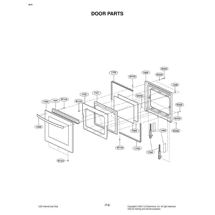 Section 3 Diagram and Parts List for LWS3081ST ASTLLGA LG Range