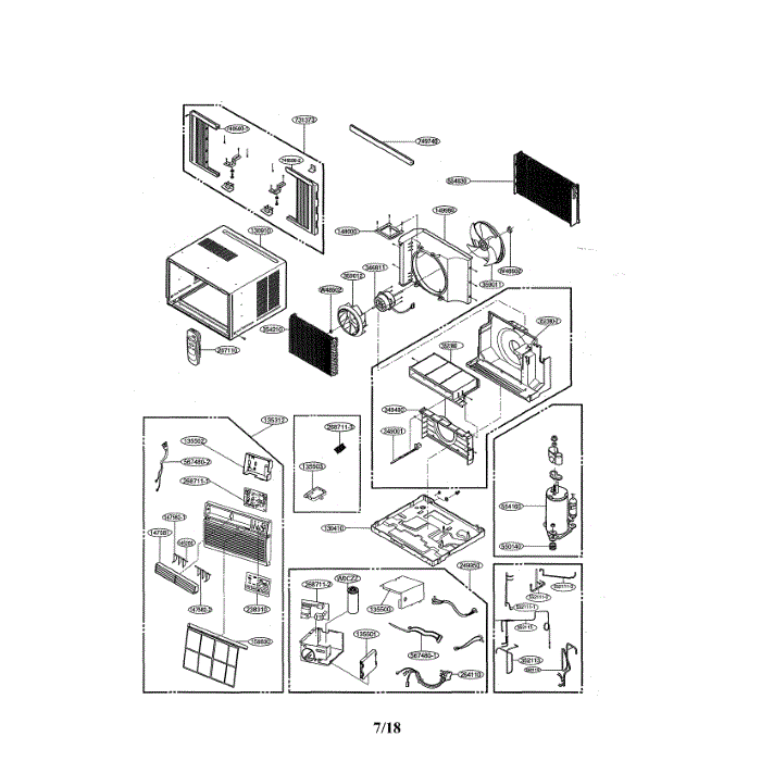 Air Conditioner Diagram and Parts List for LW1217ERSM 00 LG Air Conditioner
