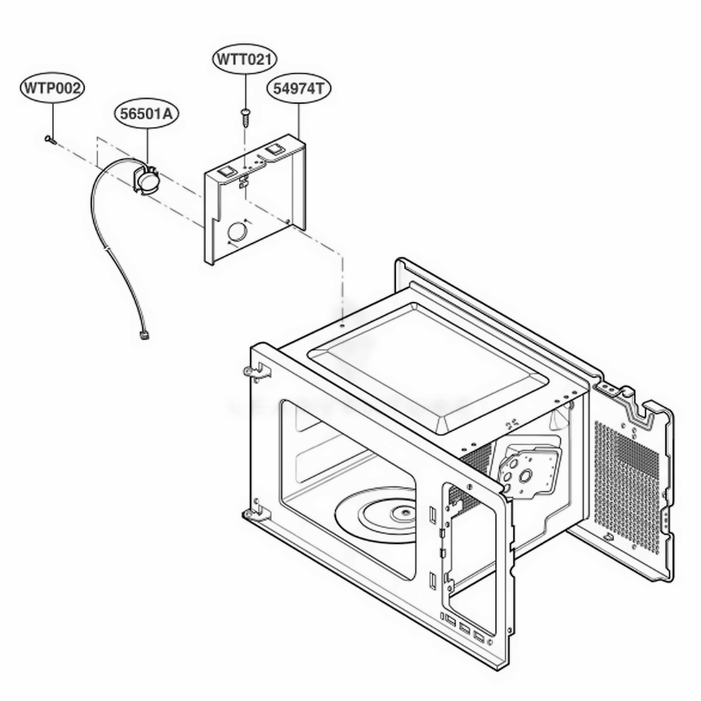 Sensor Parts Diagram and Parts List for 88030 AMWESEC LG Range