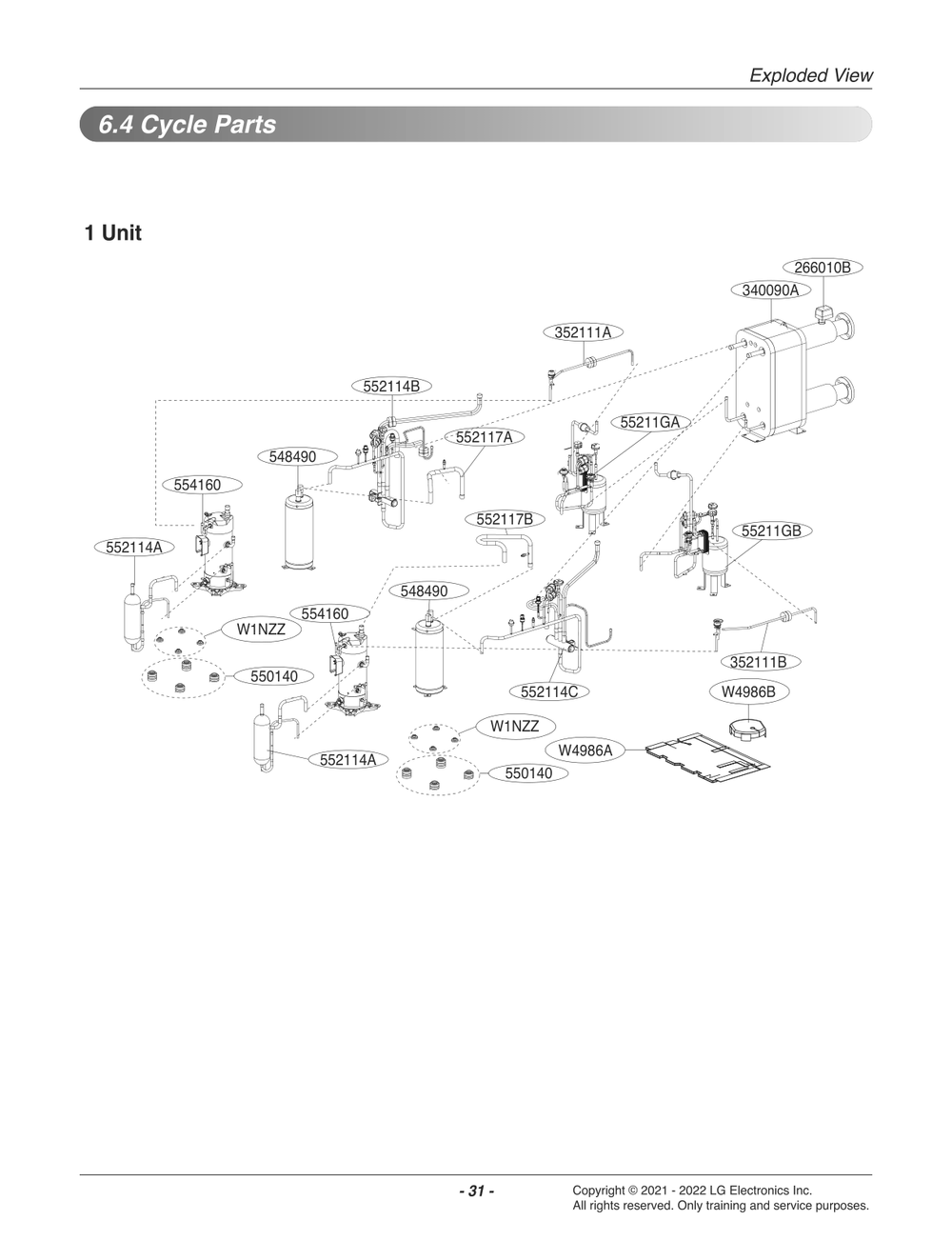 Diagram 4 Diagram and Parts List for ACHH020VBAB ABEAAAU LG Air Conditioner