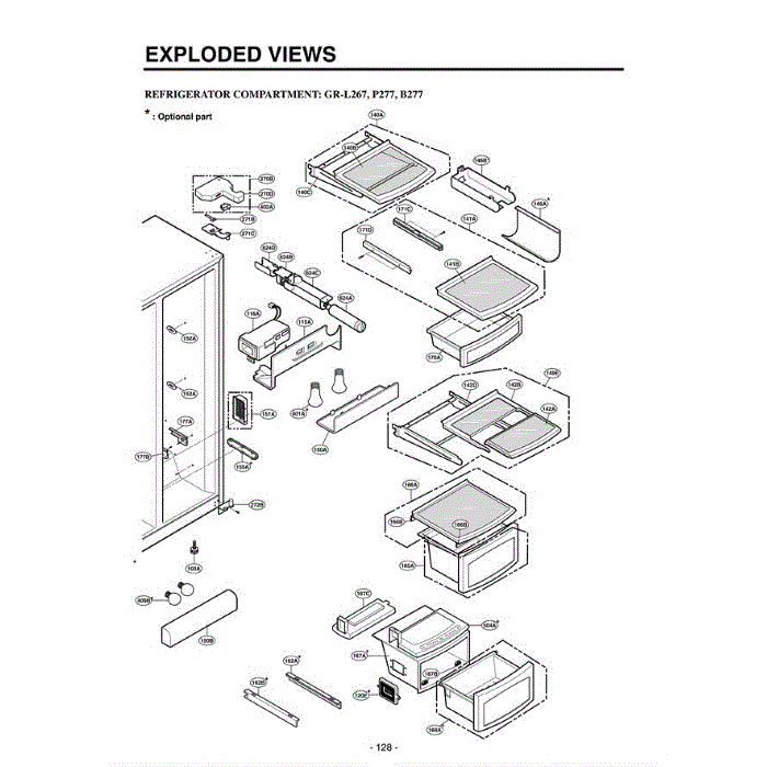 Section 4 Diagram and Parts List for LSC26945SW ASWCLGC LG Refrigerator