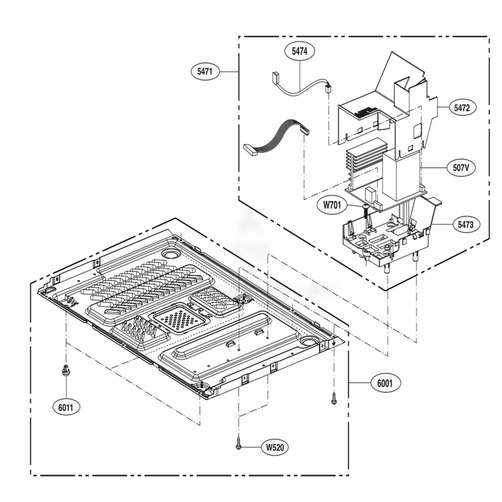 Base Plate Parts Diagram and Parts List for LMC1275SB CBKELGA LG Range
