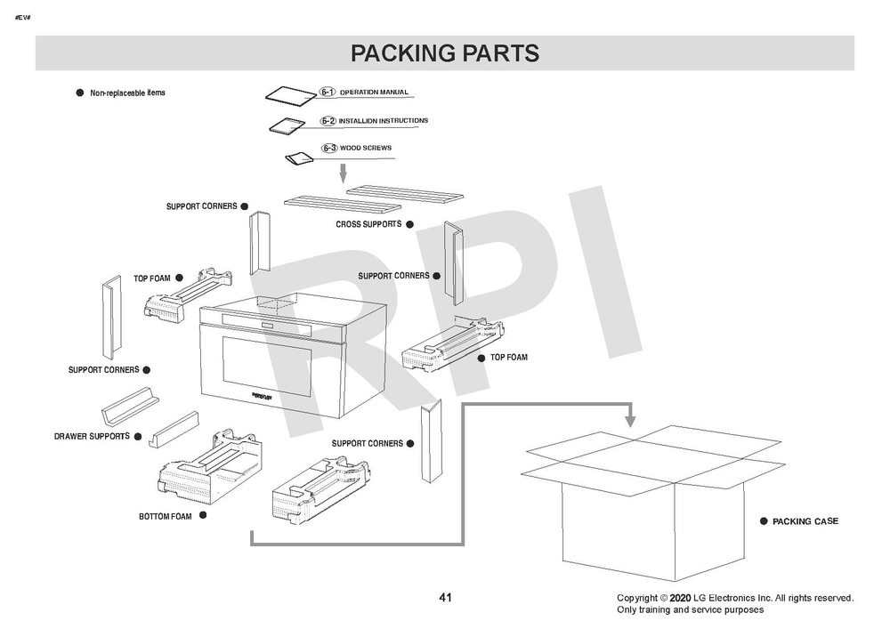 Diagram 5 Diagram and Parts List for SKSMD2401S  LG Microwave