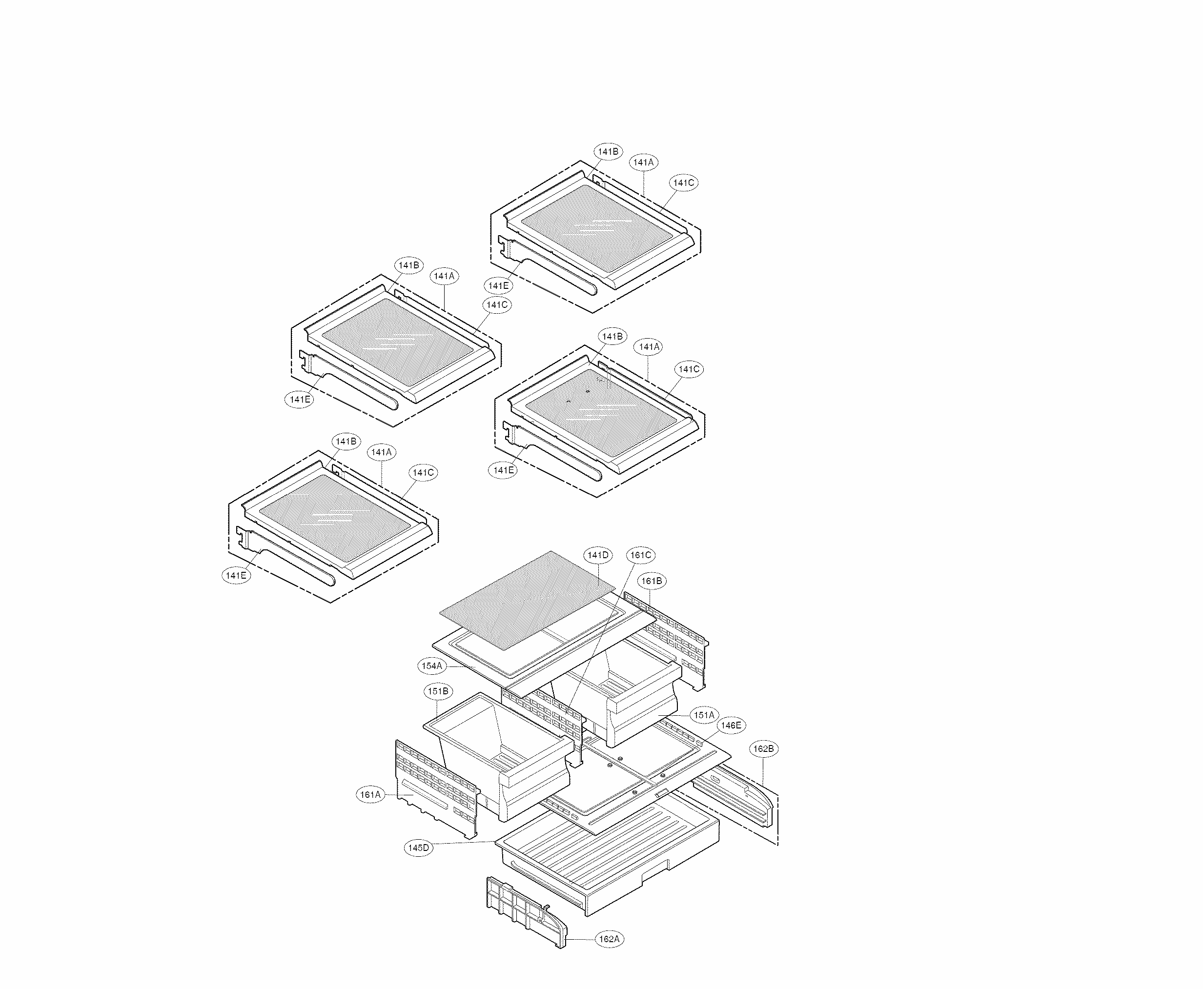 Refrigerator Parts Diagram and Parts List for 79570323312  Kenmore Refrigerator