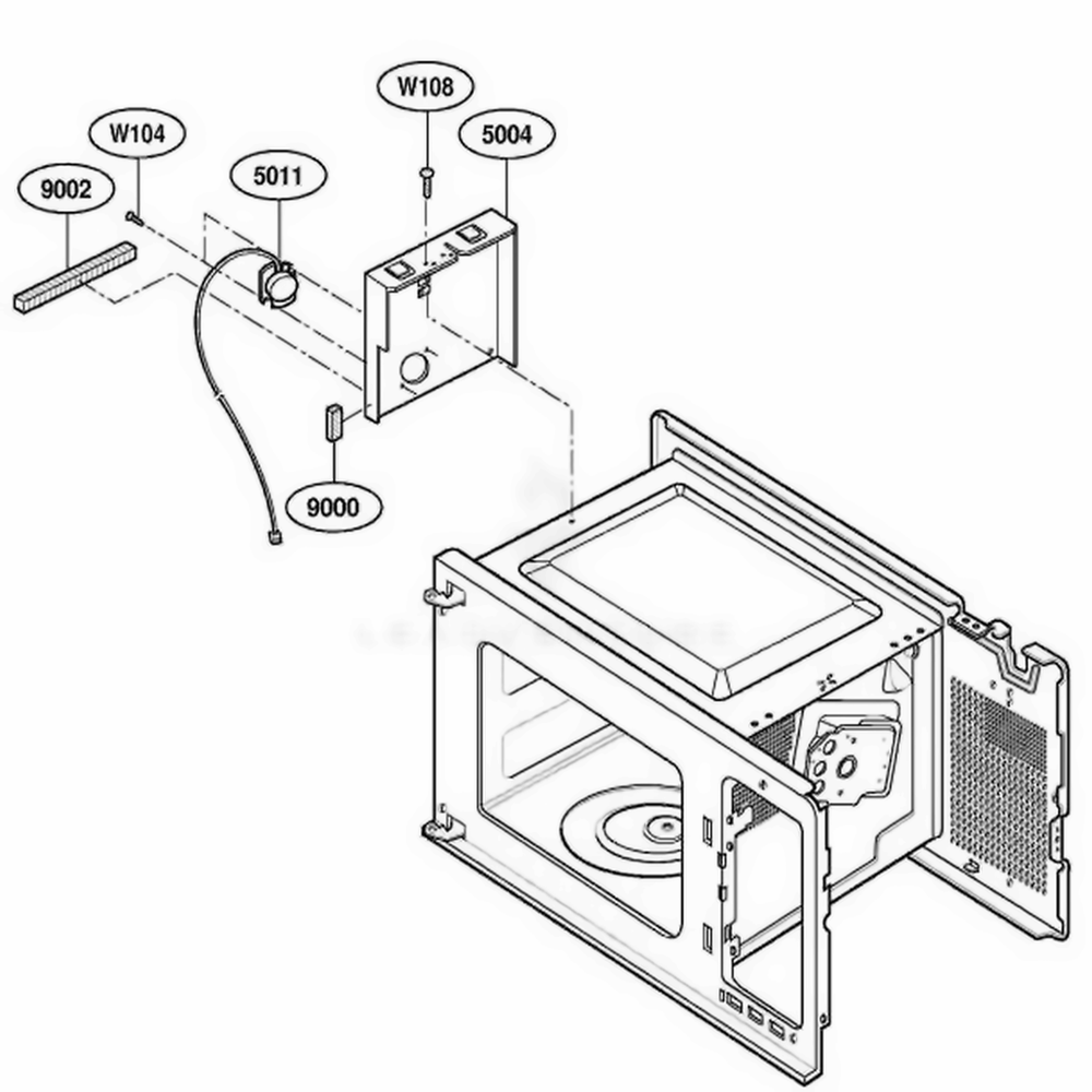 Sensor Parts Diagram and Parts List for MBBS CSBEBSH LG Wall Oven