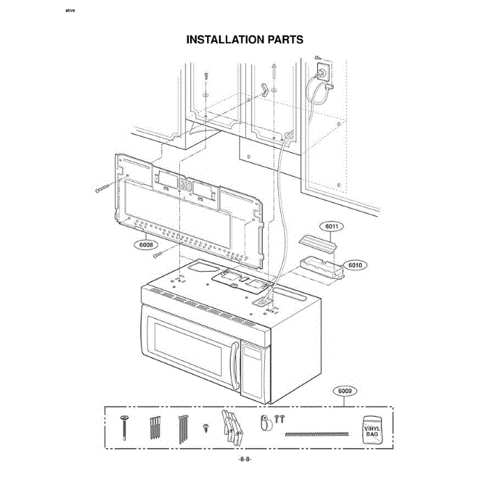Section 5 Diagram and Parts List for LMV1976ST ASBELGA LG Microwave Oven Combo
