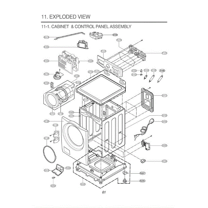 Section 2 Diagram and Parts List for WM2487HWM ABWEEUS LG Washer