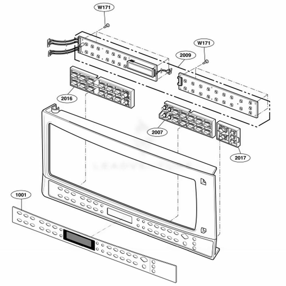 Controller Parts 1 Diagram and Parts List for 63762 AWHESEA LG Range