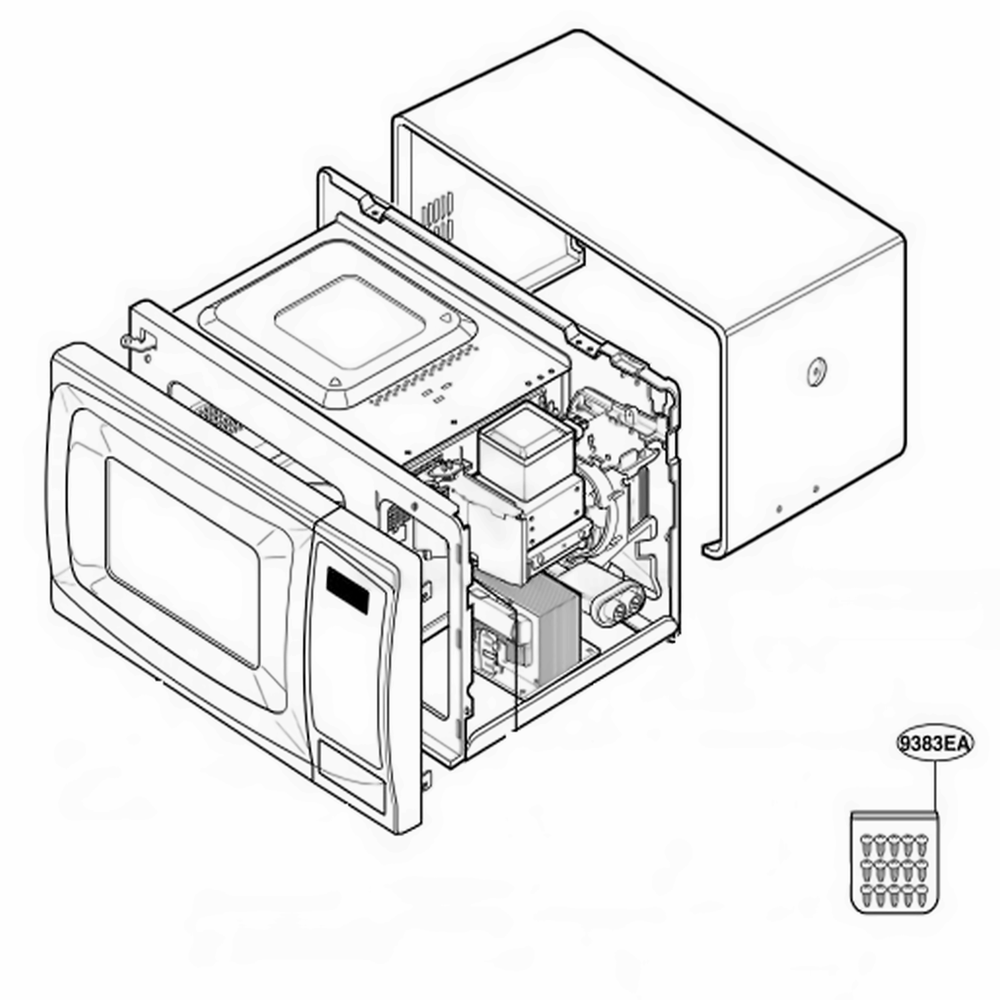 Main Diagram and Parts List for JES638BH CBKEGEU LG Range