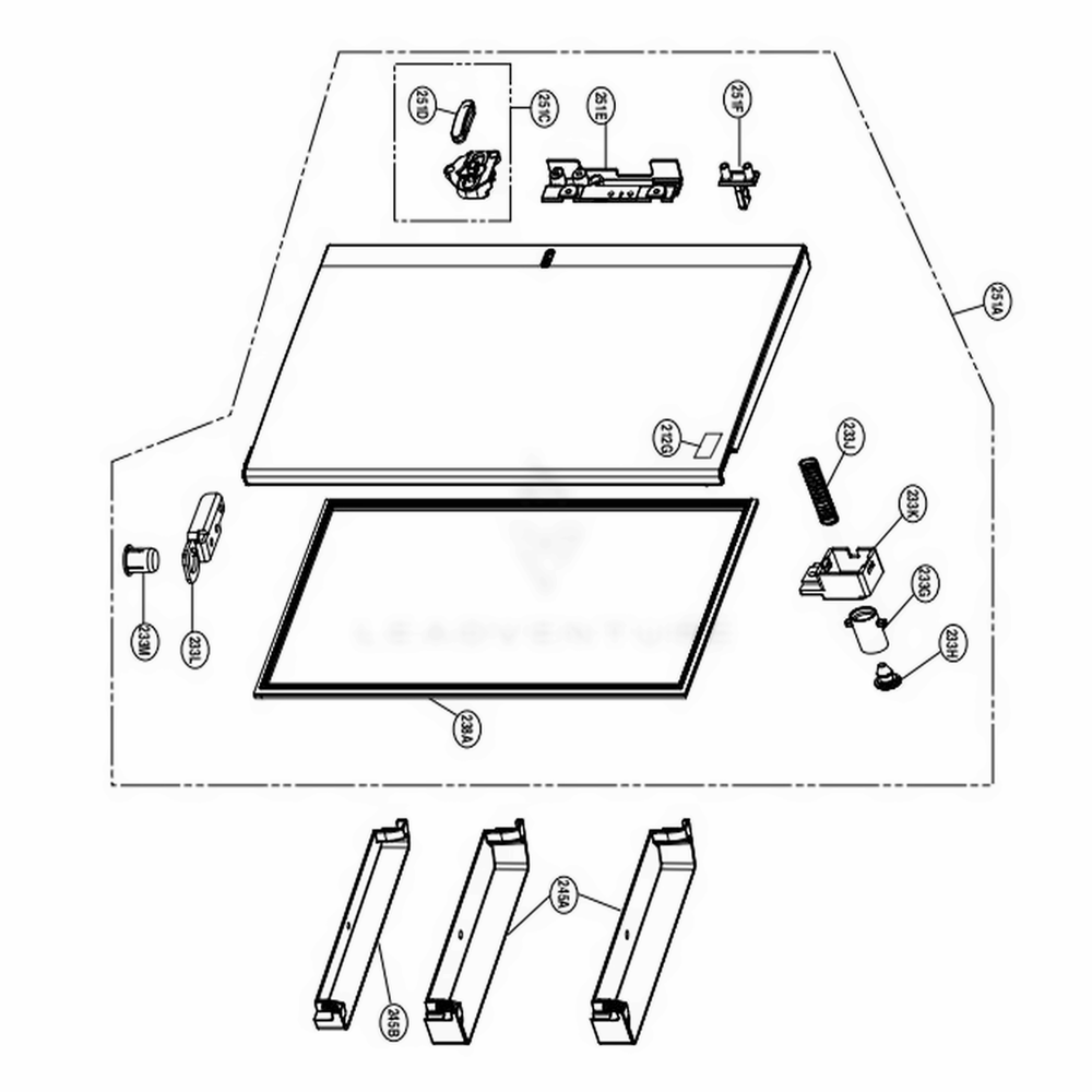 Home Bar Diagram and Parts List for LSC22991ST ASTCNA1 LG Refrigerator