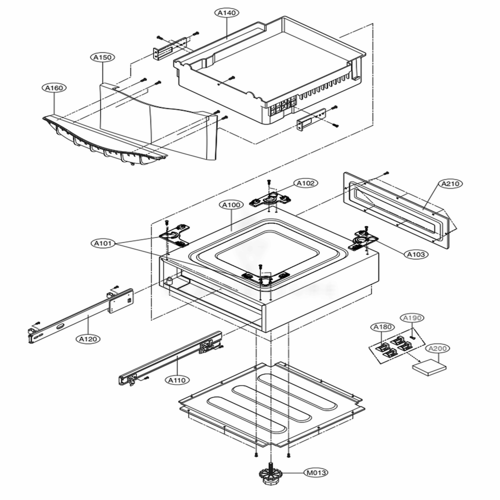 Main Diagram and Parts List for WDP5V BSSEEUS LG Washer