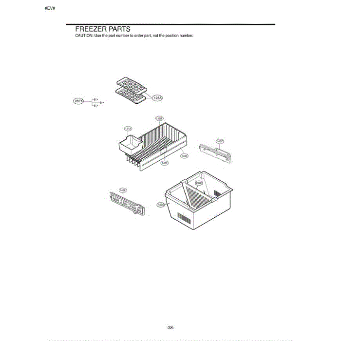 Section 2 Diagram and Parts List for LDN22735ST ASTCLGZ LG Refrigerator