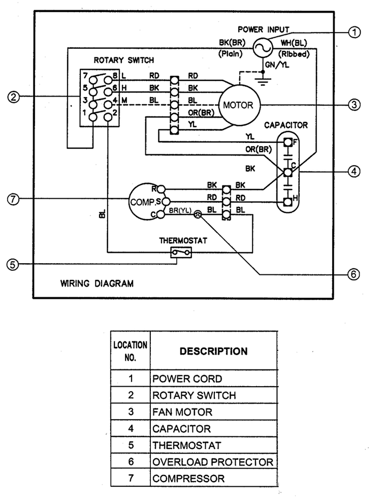 Wiring Diagram Diagram and Parts List for M1200  LG Air Conditioner