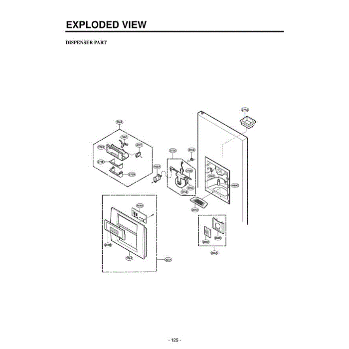 Section 3 Diagram and Parts List for LRSC21951ST ASTCLGA LG Refrigerator