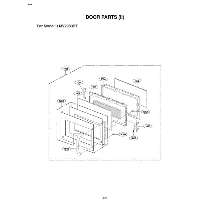 Section 4 Diagram and Parts List for LMV2083ST ASBELGA LG Microwave Oven Combo