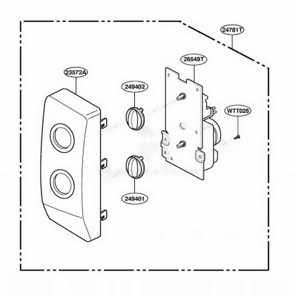 Controller Parts Diagram and Parts List for MA7511W CW2EGSE LG Microwave
