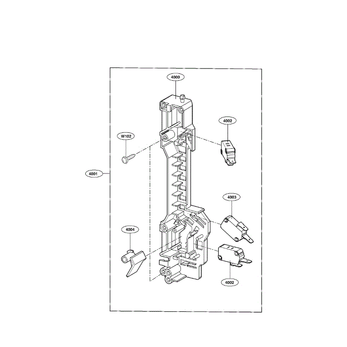 Latch Board Diagram and Parts List for LMH2016SB 00 LG Microwave Oven Combo