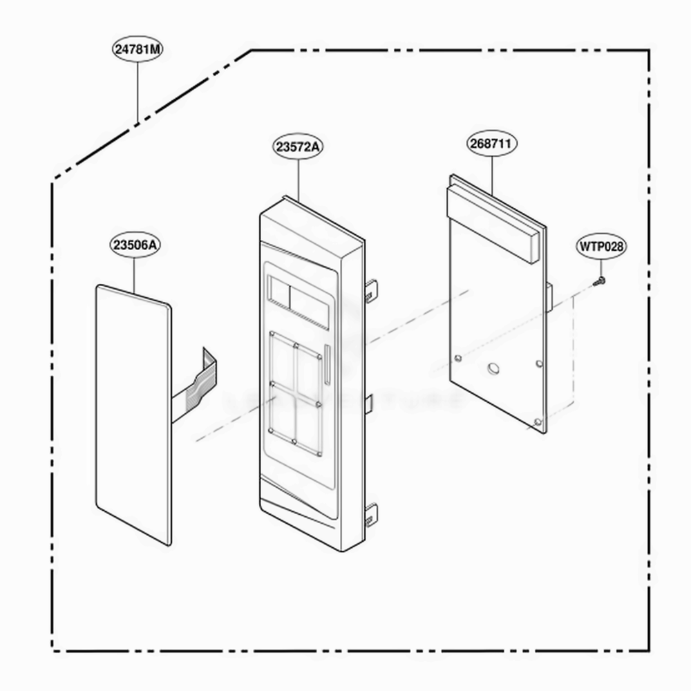 Controller Parts Diagram and Parts List for GMS7020UW KWHEGSC LG Range