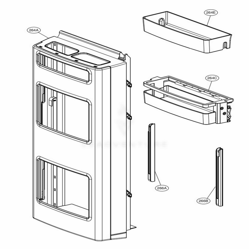 R-Room Home Part Diagram and Parts List for LNXS30866D ASBCNA1 LG Refrigerator