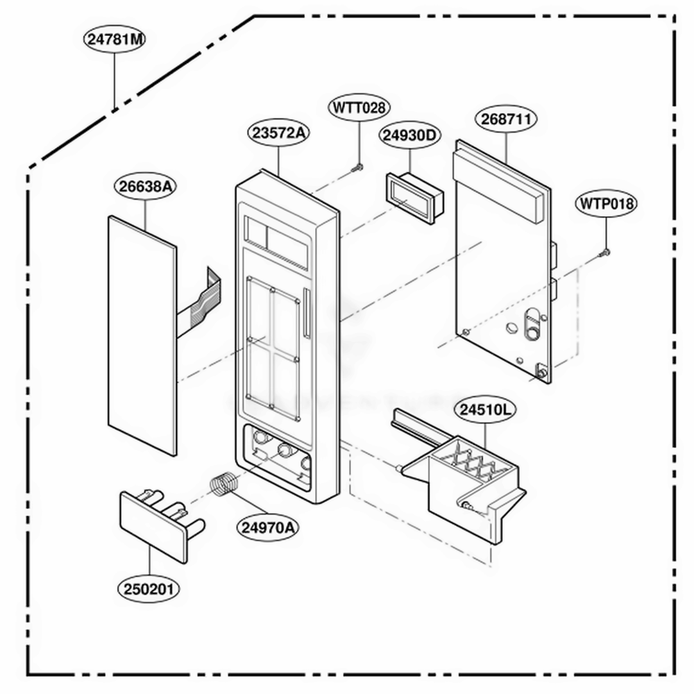 Controller Parts Diagram and Parts List for YMT1071SGQ AMWEWPC LG Range